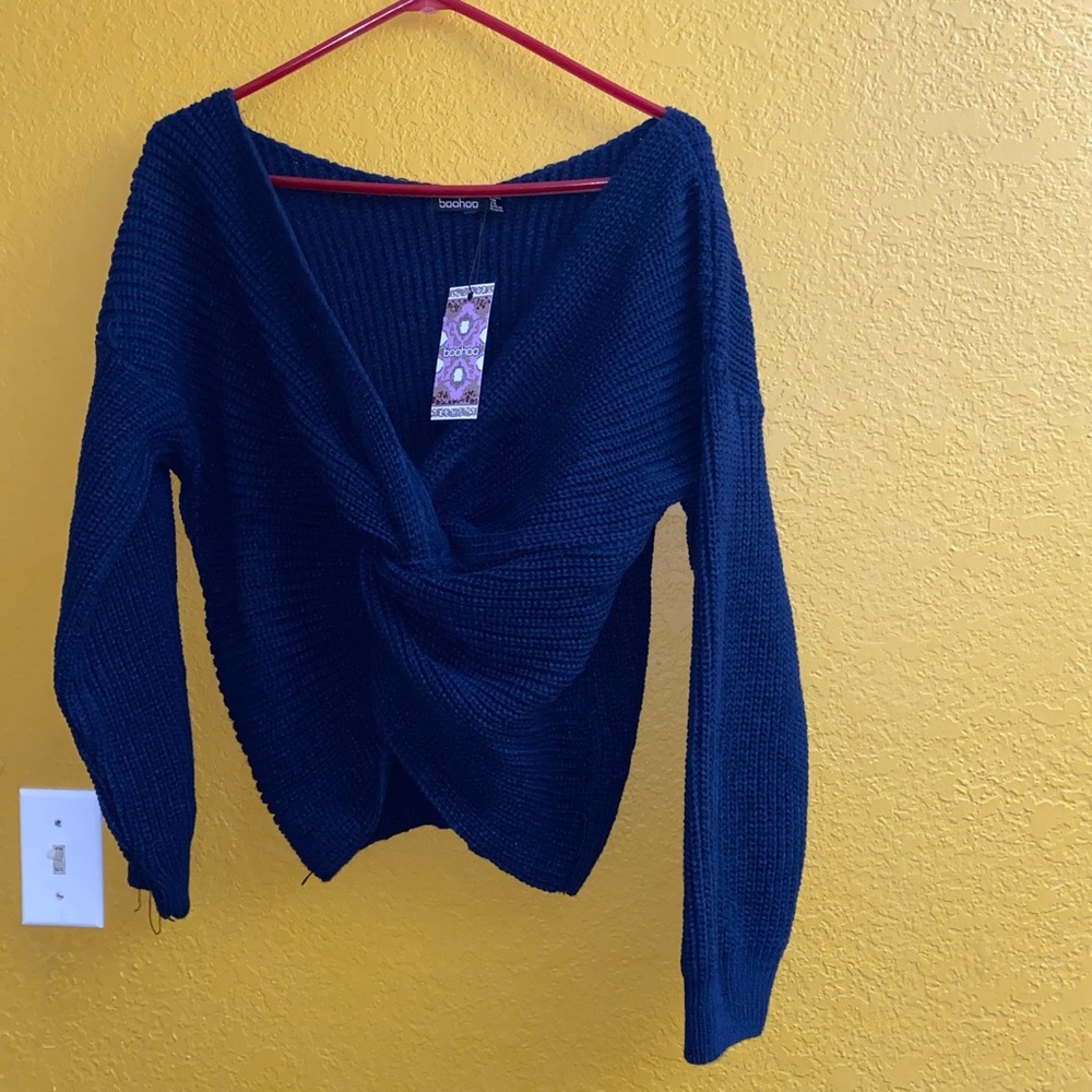 Boohoo Plus size Twist Front Knitted Jumper